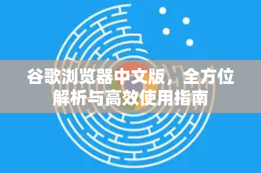 谷歌浏览器中文版，全方位解析与高效使用指南