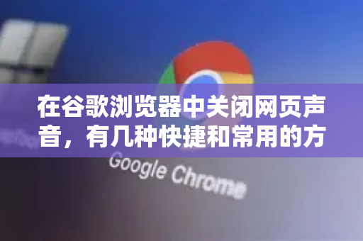 在谷歌浏览器中关闭网页声音，有几种快捷和常用的方法，您可以根据不同场景选择