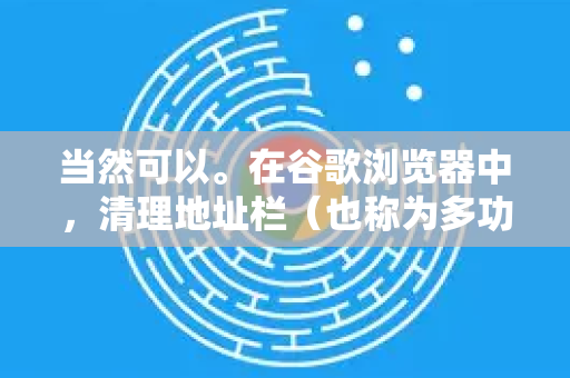 当然可以。在谷歌浏览器中，清理地址栏（也称为多功能框）的自动补全记录，通常需要清理浏览历史记录和搜索记录，因为它们共同构成了地址栏的下拉建议-第1张图片-Google下载|谷歌浏览器官网-2026最新版